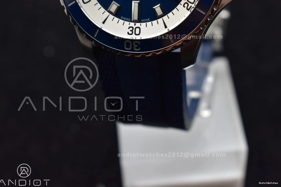 Best Edition 1:1 Dial on Contemporary 1168 A BLSF Strap Blue SS Automatic SuperOcean Blue 42 Rubber 0816